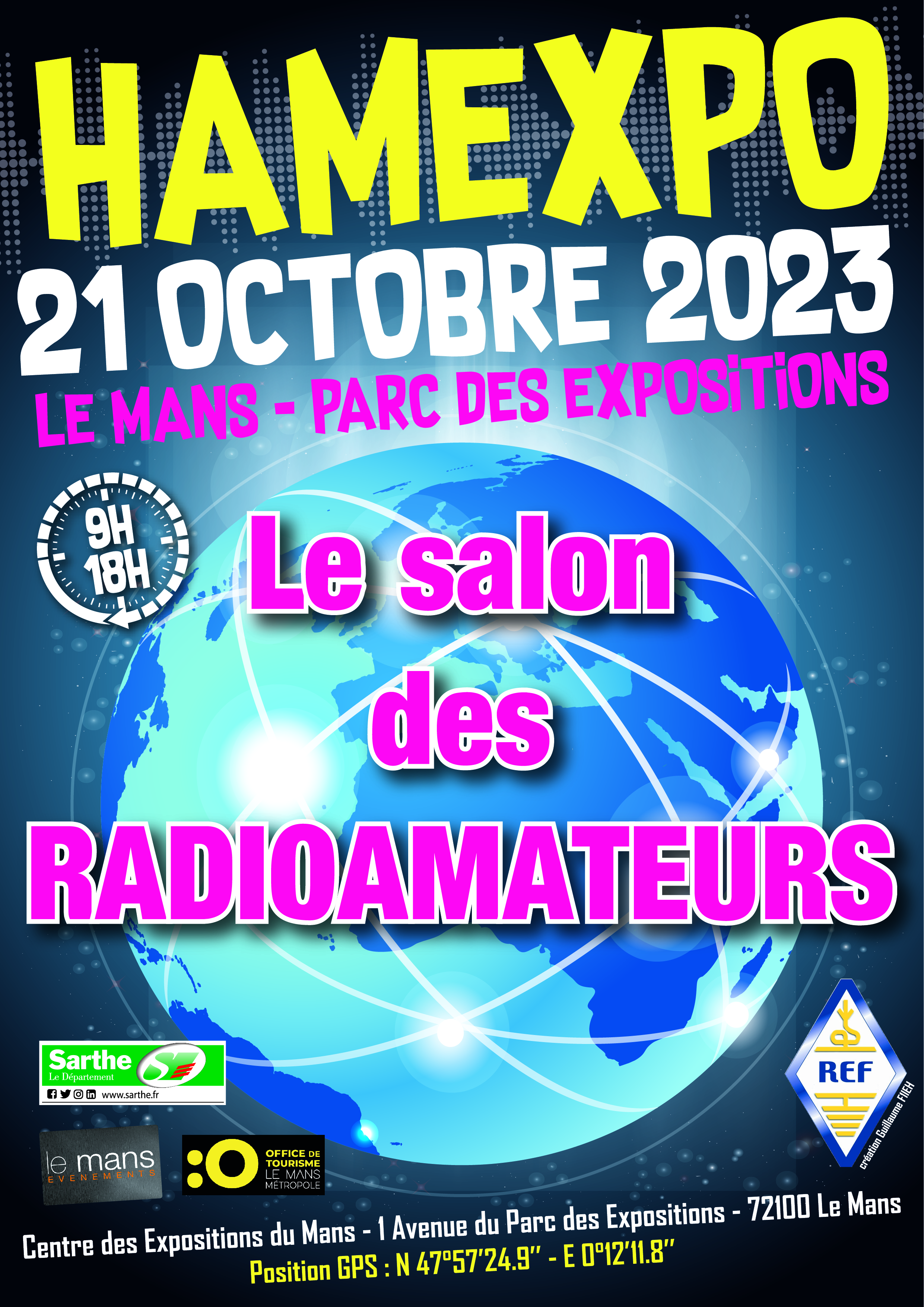 HAMEXPO 21 OCTOBRE 2023 LE MANS - PARC DES EXPOSITIONS Le salon des RADIOAMATEURS